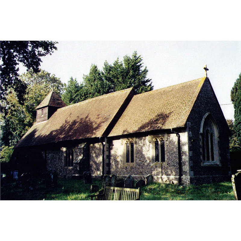 Source caption: "St Mary Magdalene, West Tisted. Grade 2* listed building erected in the 11th century."