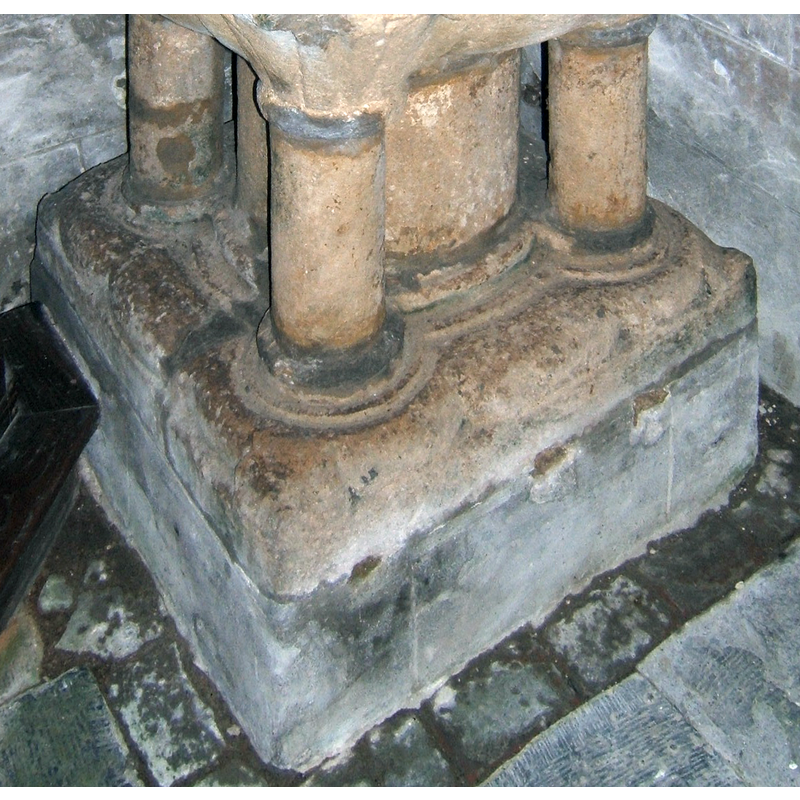 forming the bases of the columns