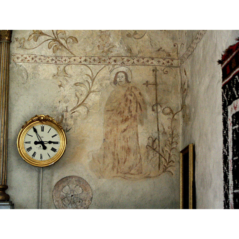 mural painting on the east wall, to the right of the altar