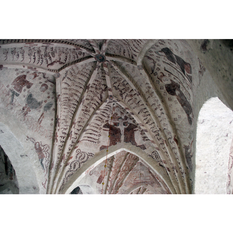 one of the painted vaults in this church