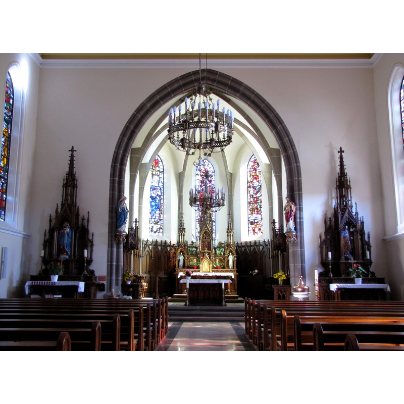 the parish church, chiefly a re-building of the late-18thC