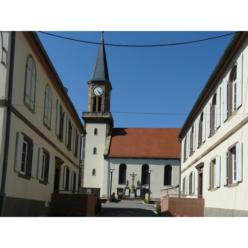 the modern church in Zellwiller