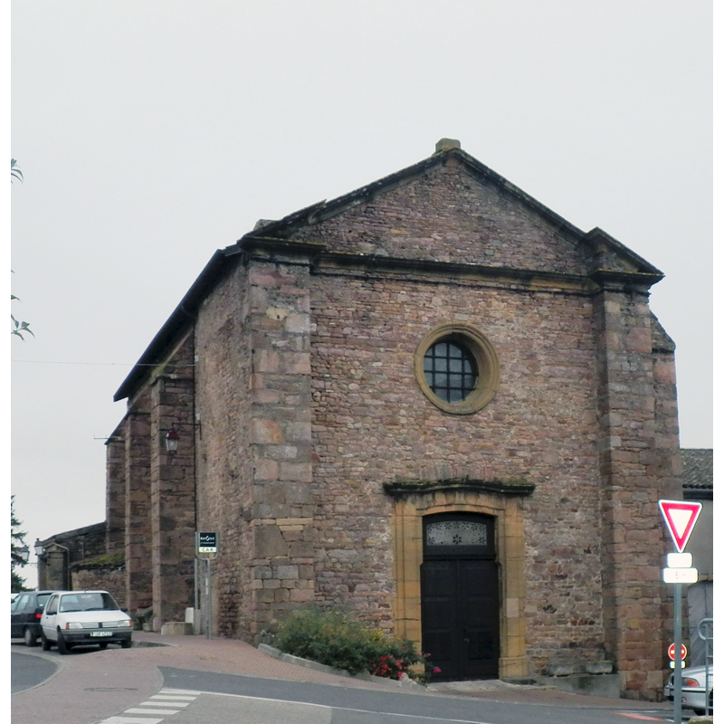 the remains of the medieval church being used now as "caveau de dégustation" for the local wines; there is vinyard here known as "Domaine de la Vieille Église, Juliénas"