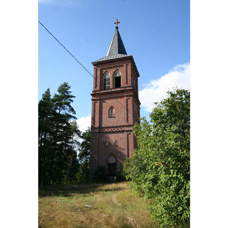 the detached bell tower was added in 1853
