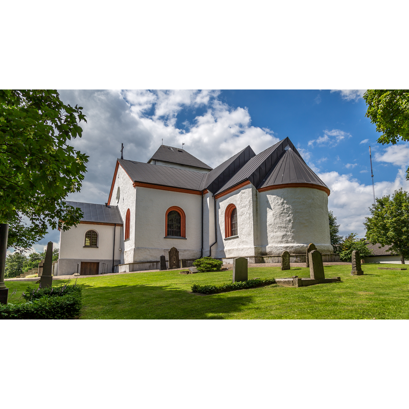 showing the extensions to the original medieval church on the south side
