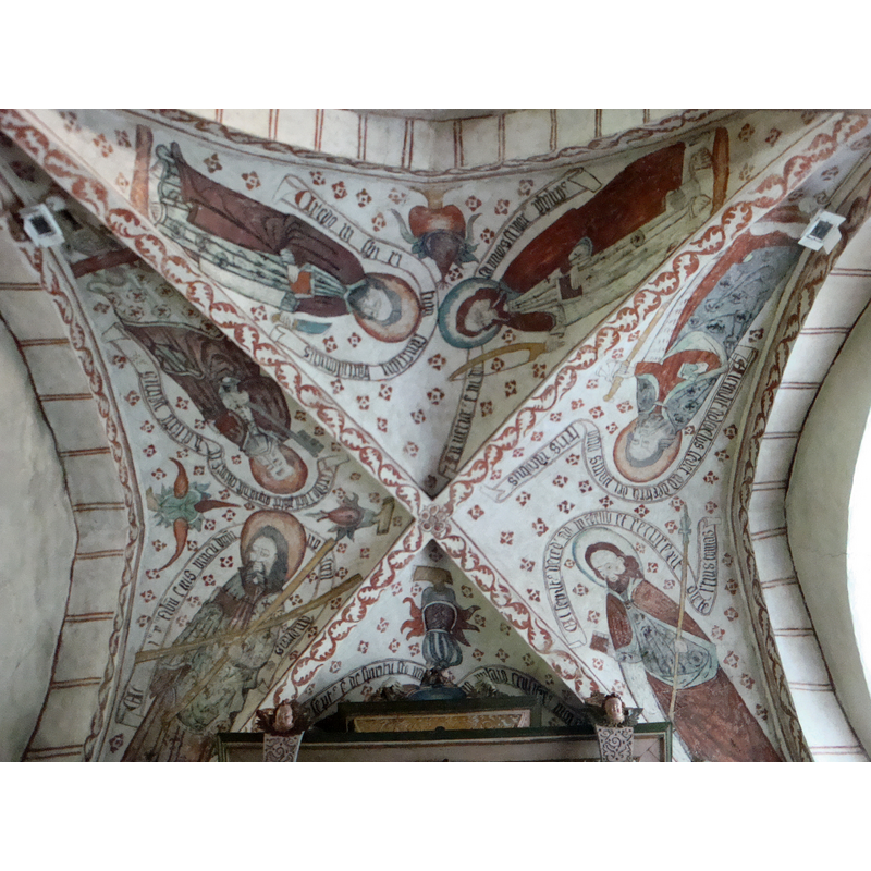 Source caption: "Takmålningar i Fulttofta kyrka, koret"