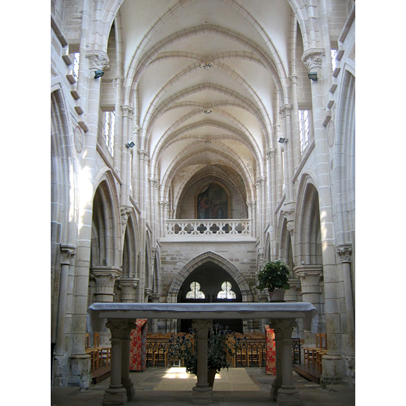 view from inside the chancel -- the Gothic church that replaced the original 11thC church destroyed by the Protestants in the 16thC