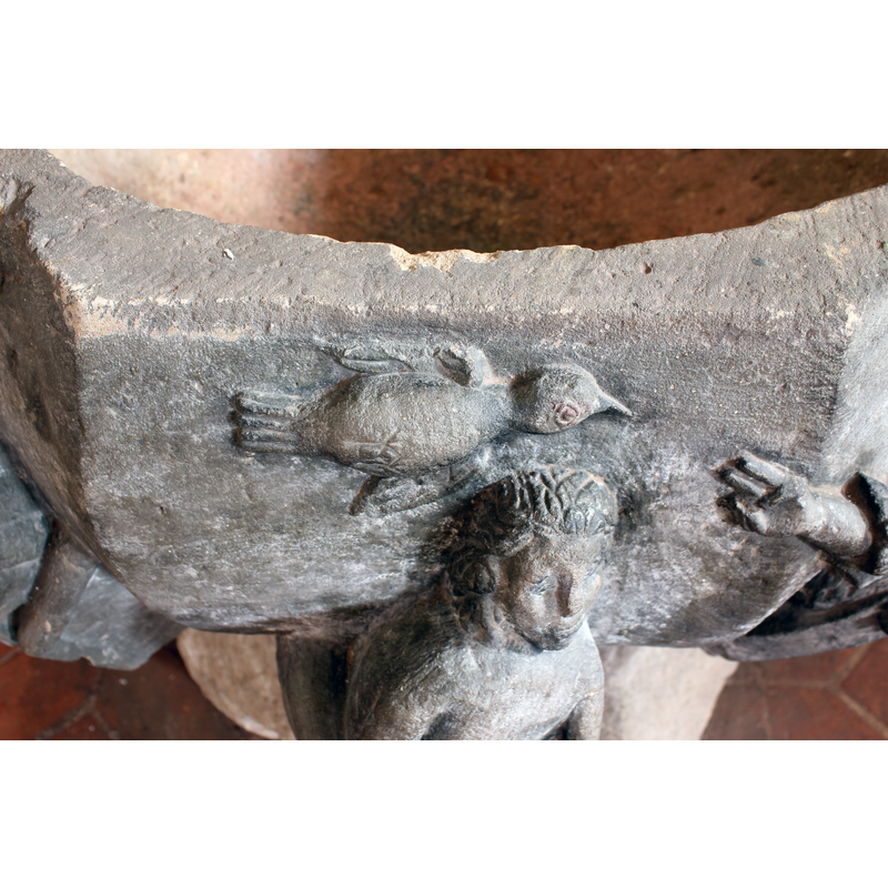 Christ and the Holy Ghost in the Baptismal of Christ scene