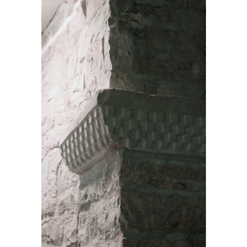 traces of the medieval church building remain beneath the west gallery