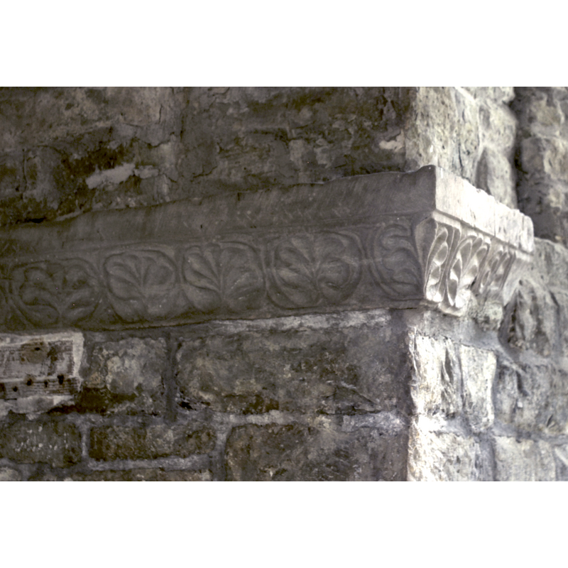 traces of the medieval church building remain beneath the west gallery