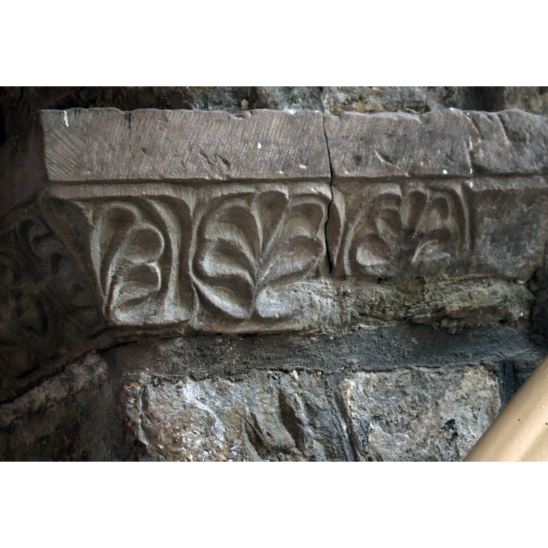 traces of the medieval church building remain beneath the west gallery