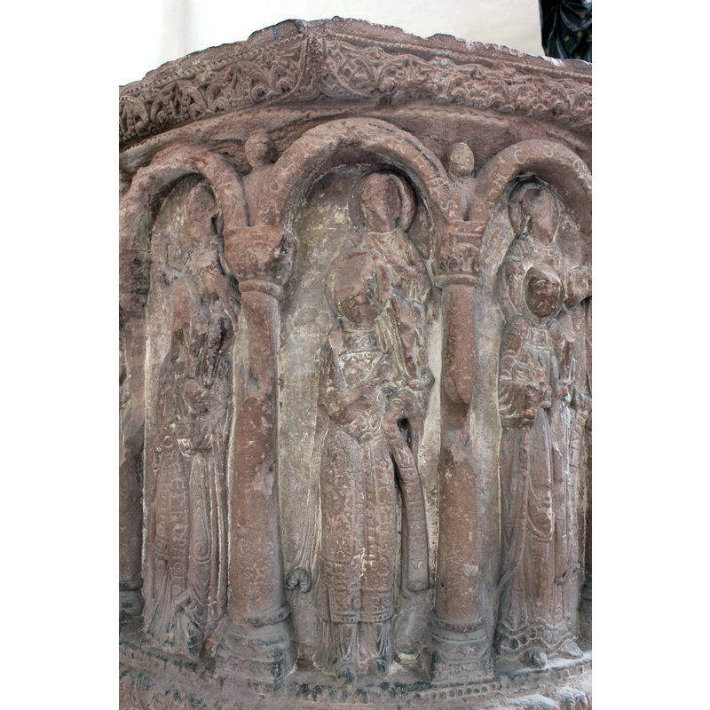 carrying St. Andrew on his soulder