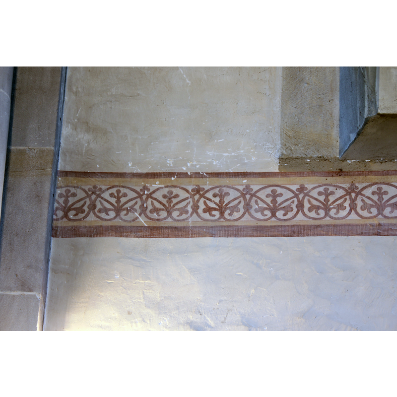 on the north wall