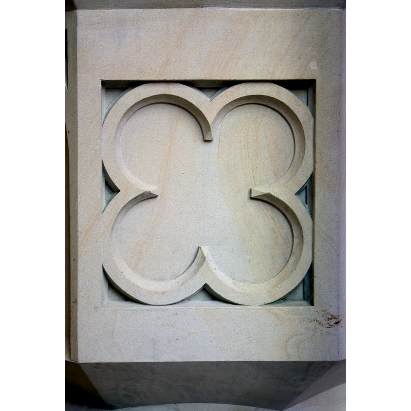 one of two on the panels of the west side