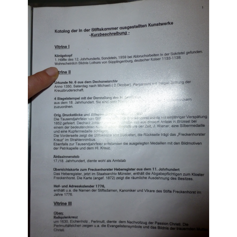 local guide to some of the church interior contents displayed