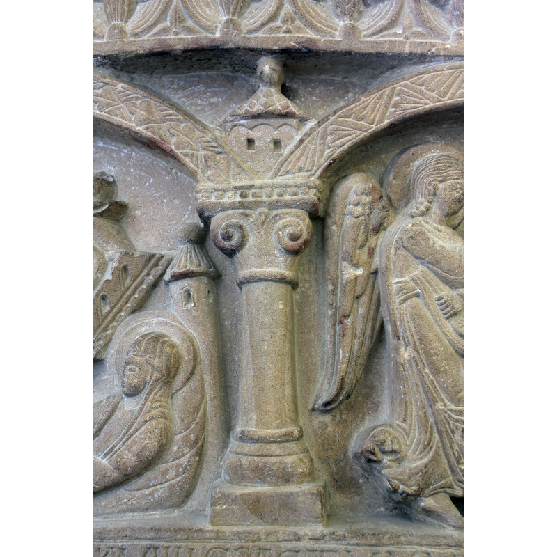 one between the Nativity (left) and the Annunciation (right)