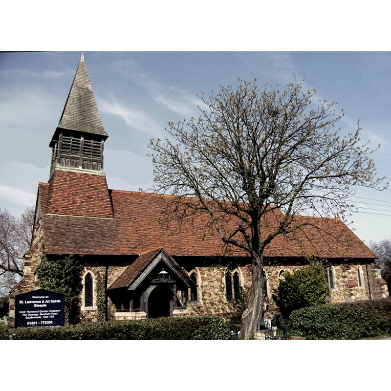 the modern church that replaced the medieval one destroyed in a fire