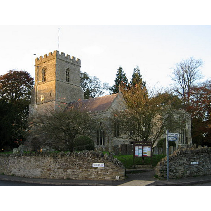 Source caption: "The age and origins of Steeple Aston church are unknown. The first record is of a rector, Henry de Estone, being here between 1180 and 1193. The church seen today is not built all of one piece but has grown by successive alterations and additions over the centuries."