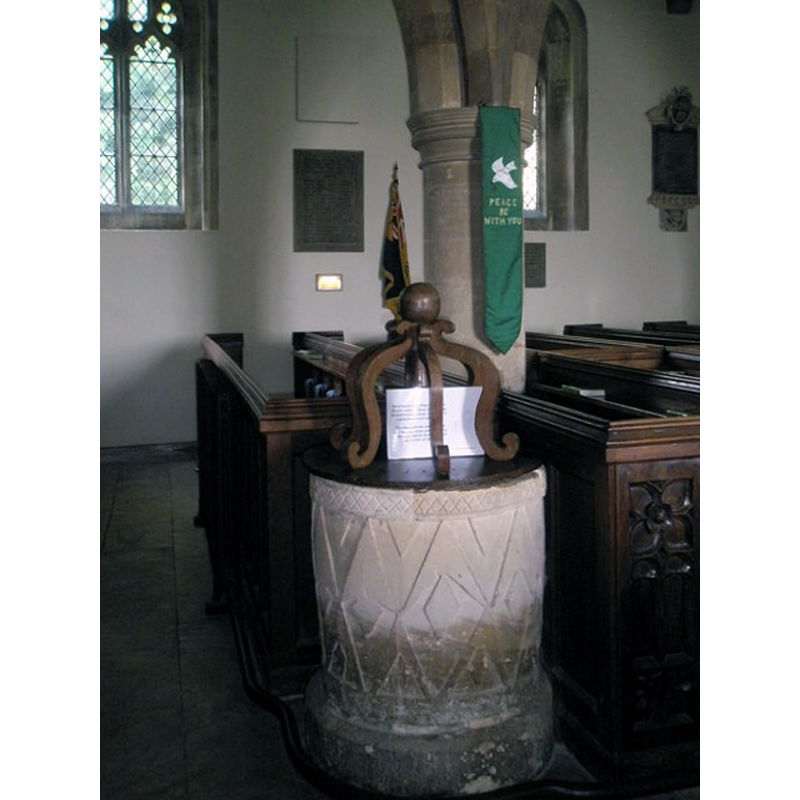 at thje west end of the nave