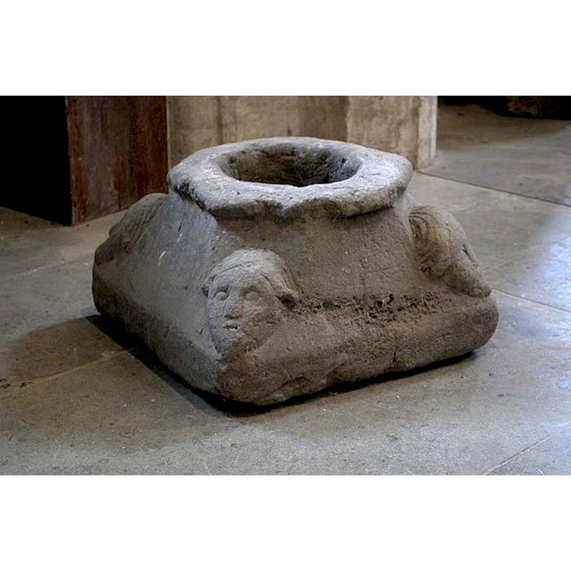 Source caption: "St Peter ad Vincula, South Newington, Oxon - Base of font or column"