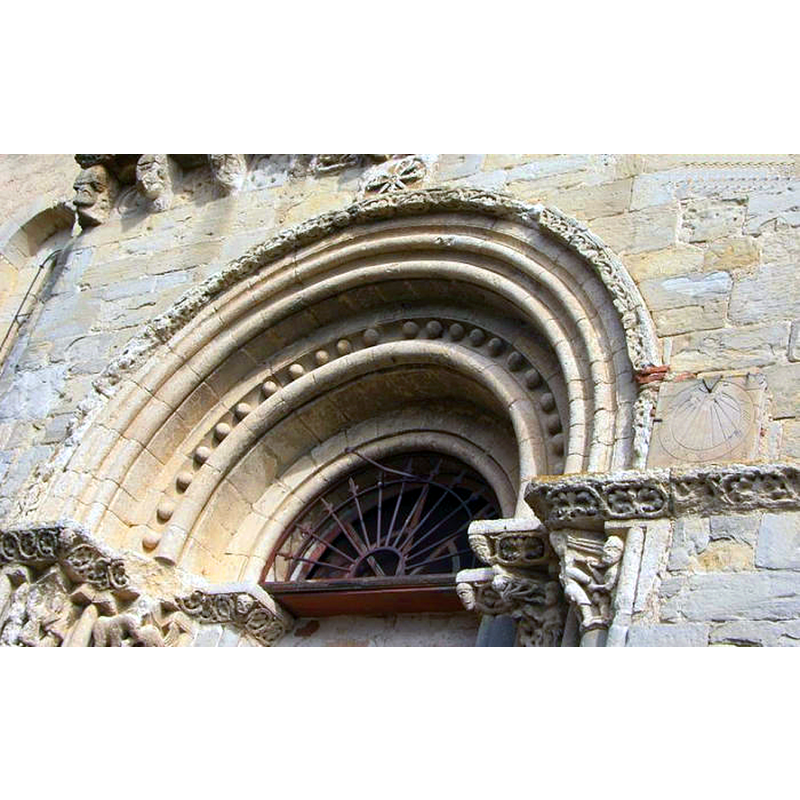 part of the surviving south portal of the old church before 1925