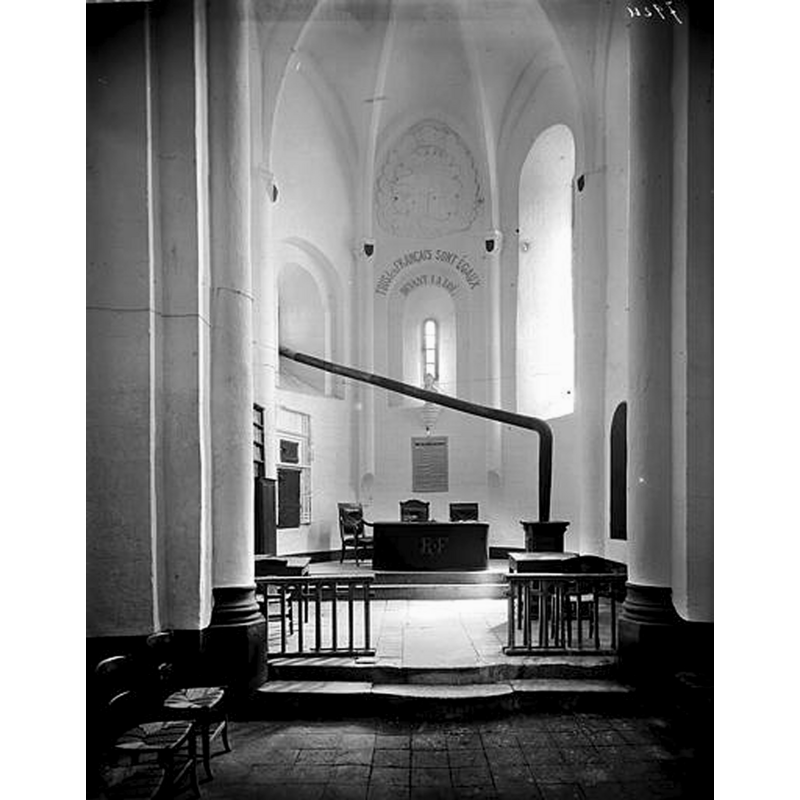the chancel of the former church, at the time when it was still used as town hall