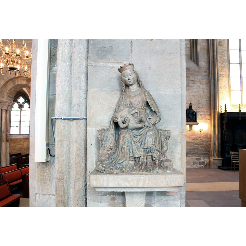 sandstone Madonna, the work of R. Fritz, 1420