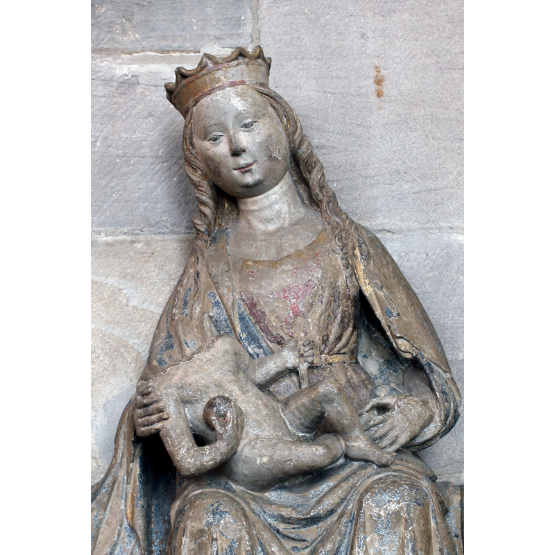 sandstone Madonna, the work of R. Fritz, 1420