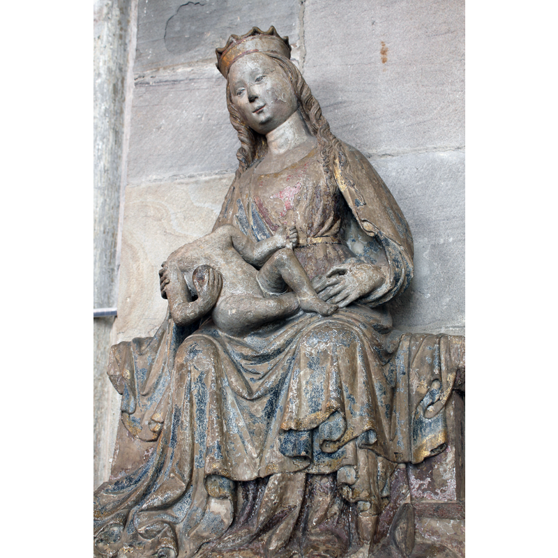 sandstone Madonna, the work of R. Fritz, 1420