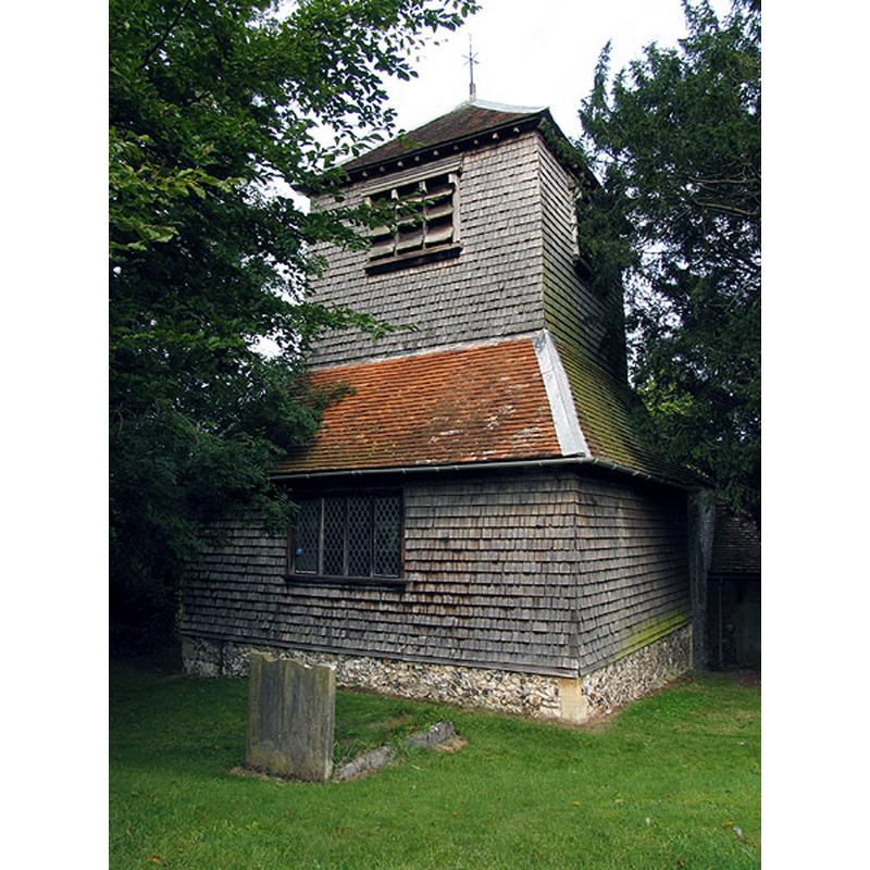 Source caption: "St Swithuns at Manor Farm near Combe. This church appears to be rather ancient but there was no available information on the church at the site. It is similar in style to the church at Linkenholt."