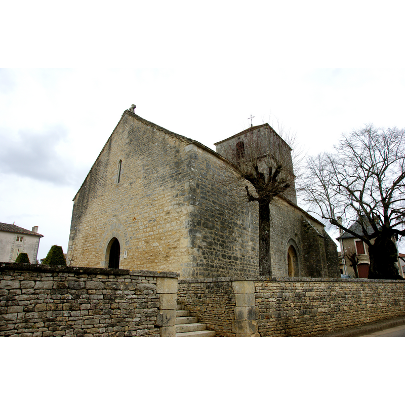 showing the west and the south portals into the church