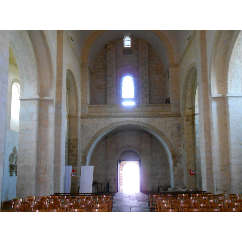 a partial re-building of the original abbey church here