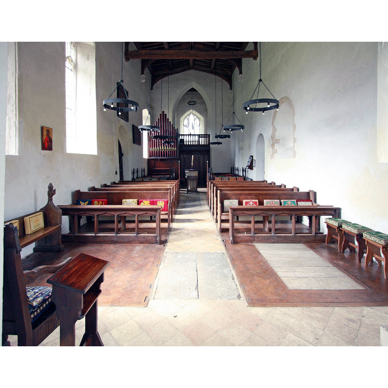 showing the font at the far [west] end
