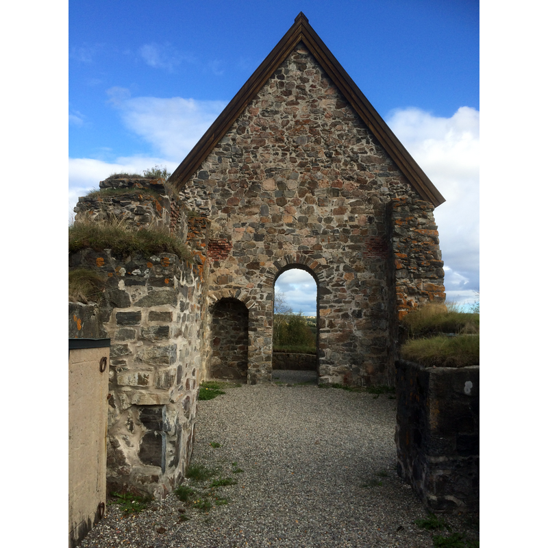 the ruins of the old church in 2015