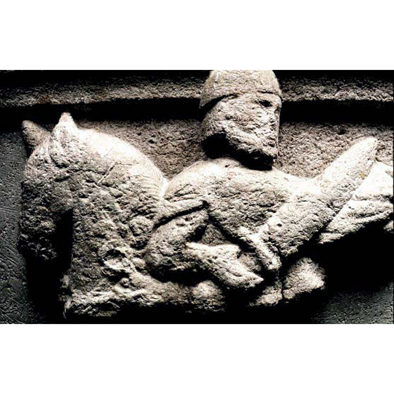 the horse and the saint are partially visible in this image