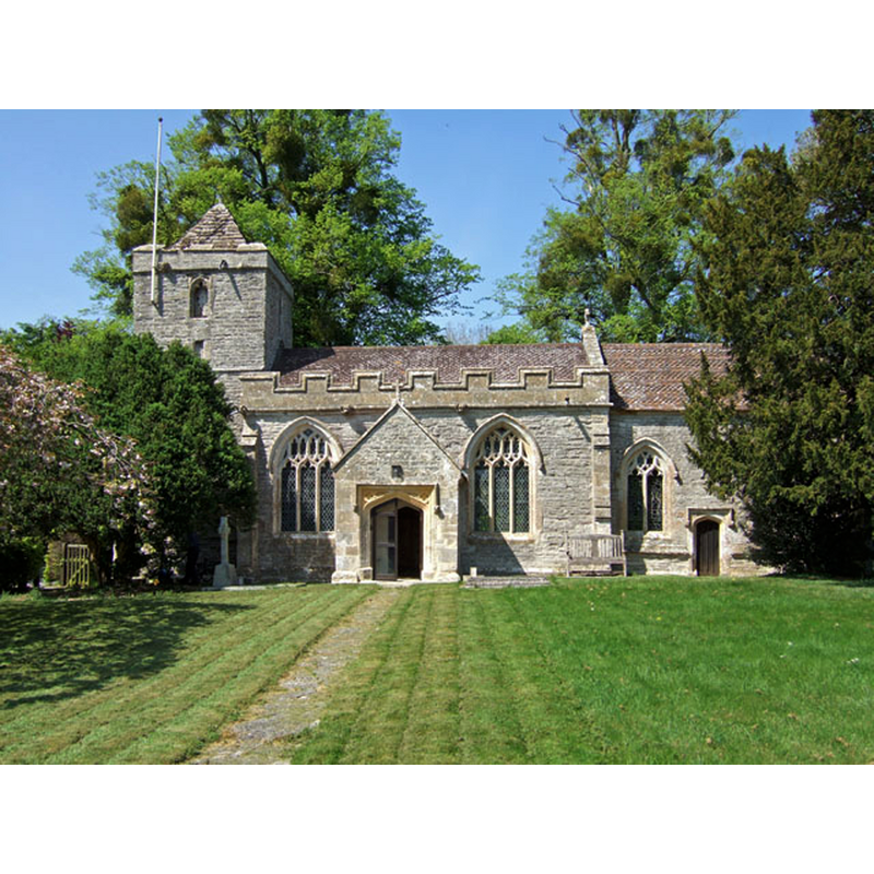Source caption: "All Saints Church - Alford. The church stands in parkland, close to a large country estate, and is an uncommonly complete example of the Perpendicular style."