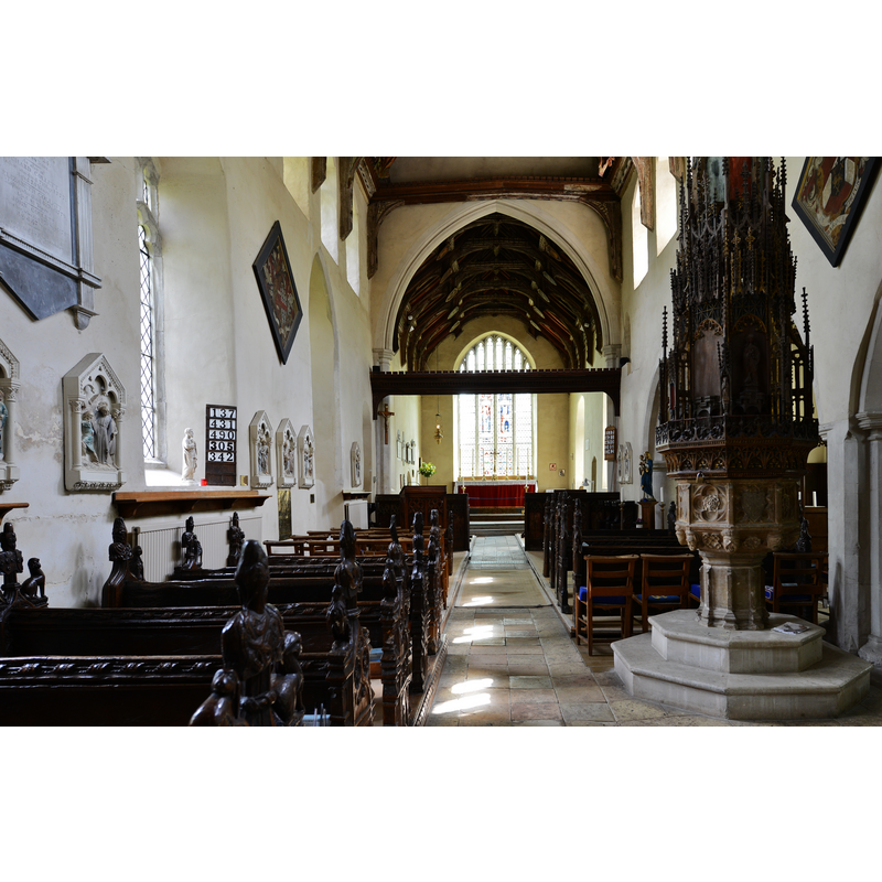 with the font and cover in the foreground, right [south] side