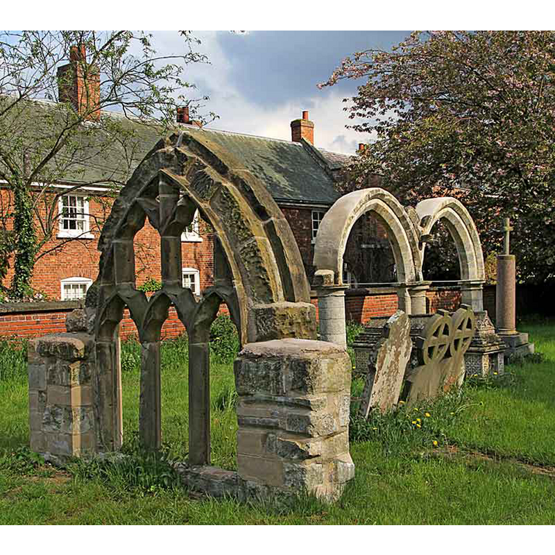 remnants of the 15thC re-building of the church at Thorney
USE SAME SOURCE FOR ALL PHOTOS OF THIS CHURCH (use Pevsner's  HAMFISTED NORMAN for the 1850s neo-Norman
 digital image in the Southwell & Nottingham Church History Project [http://southwellchurches.nottingham.ac.uk/thorney/hfitting.php] [accessed 13 February 2018]