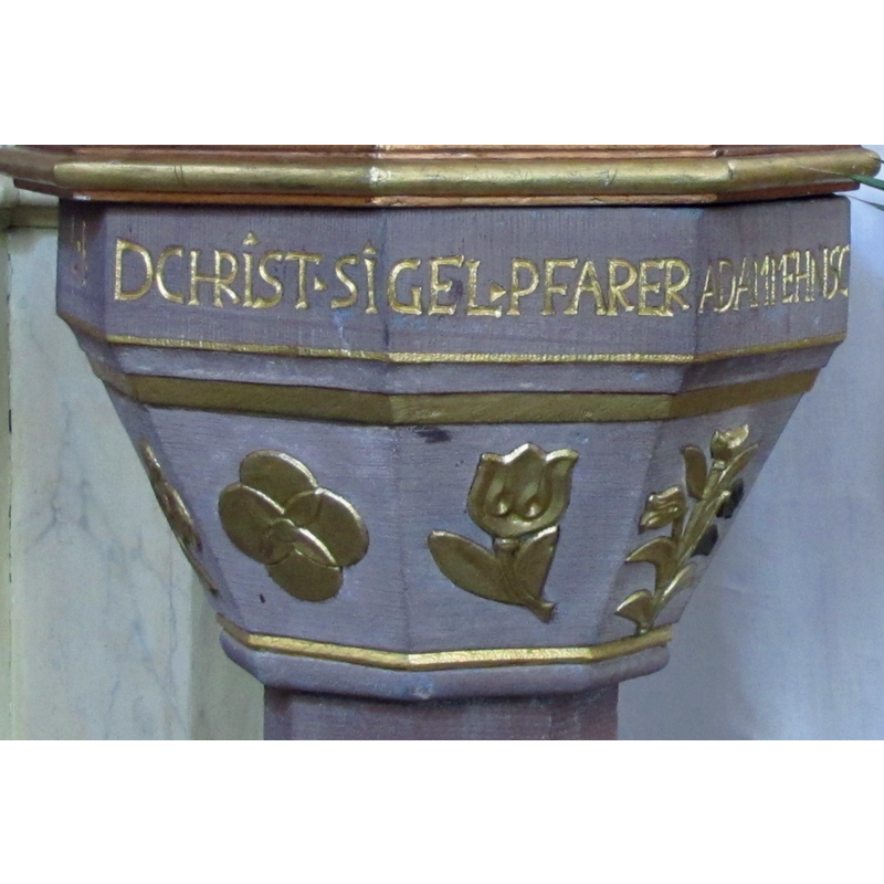 one on each panel of the basin underbowl