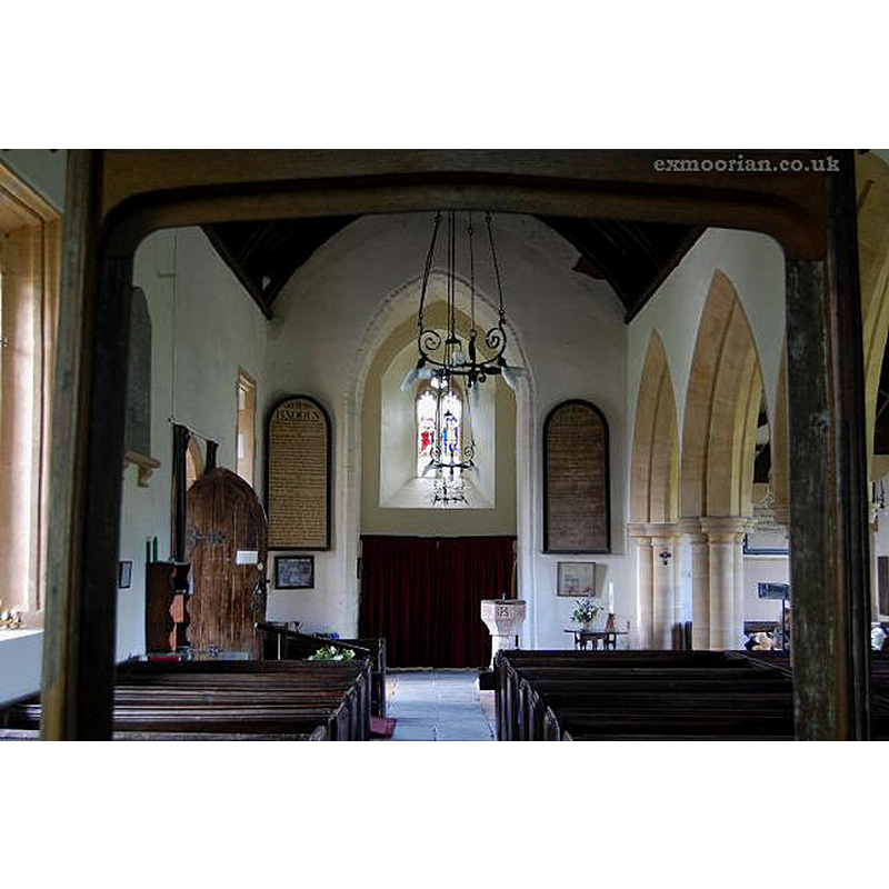 the church has a nave and a north aisle; the font is at the west end of the nave, by the tower arch