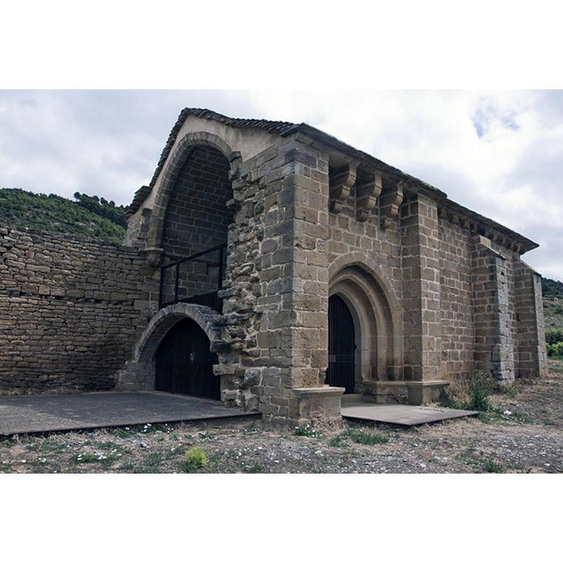 ruins of the Ermita de Ariz, the likely original home of the font
