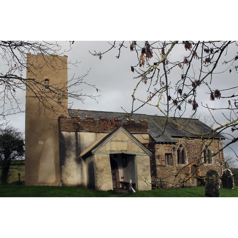 Source caption: "St. Michael's church at Raddington. With recently restored tower."