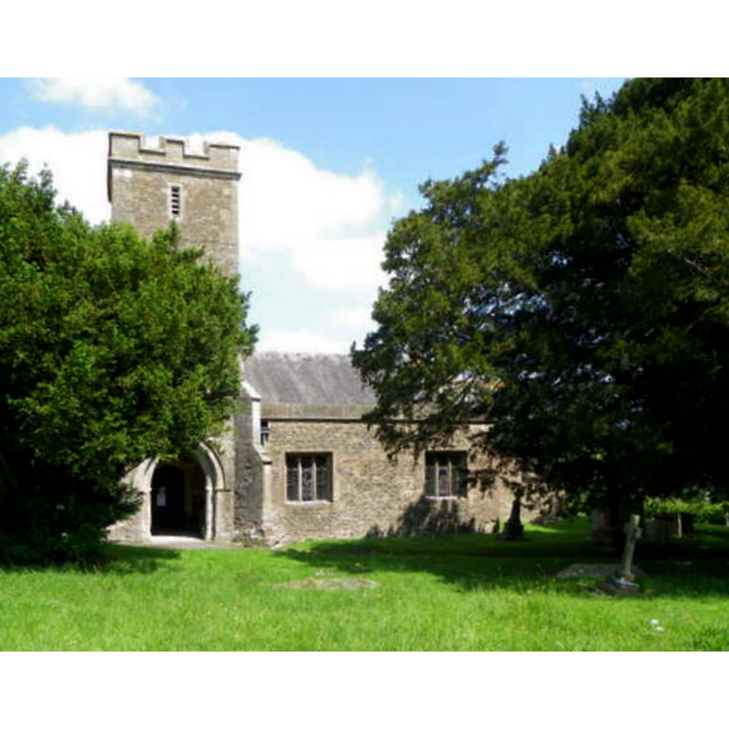 Source caption: "The Church of St John the Baptist, South Brewham. The church has its origins in the 13th century with a great deal of rebuilding in the late 19th century. It is built of local stone with Doulting stone dressings."
