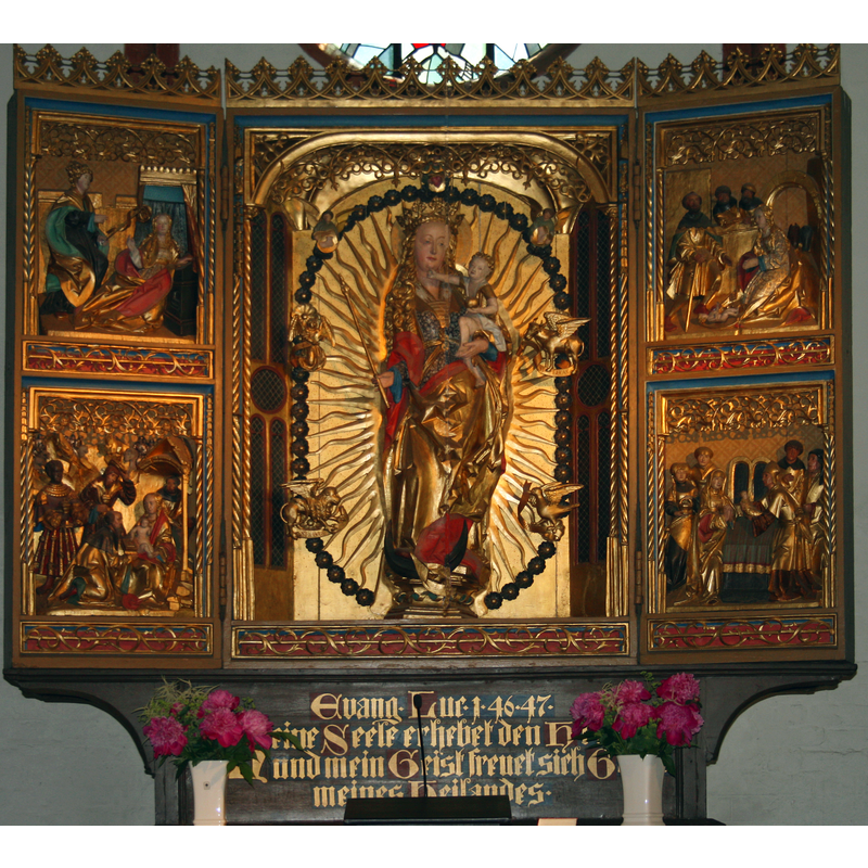 Source caption: "Altar der der St.-Jürgen-Kirche in Gettorf (Schleswig-Holstein) ~1500".