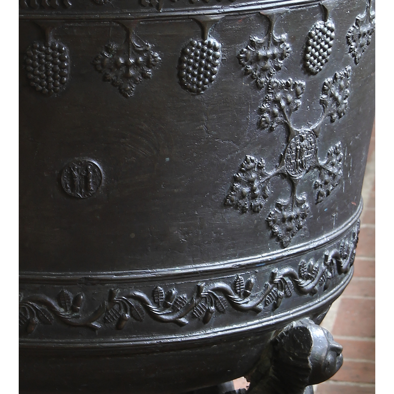 the tiny medallion with two figures, the larger medallion with a scene, the oak vine...