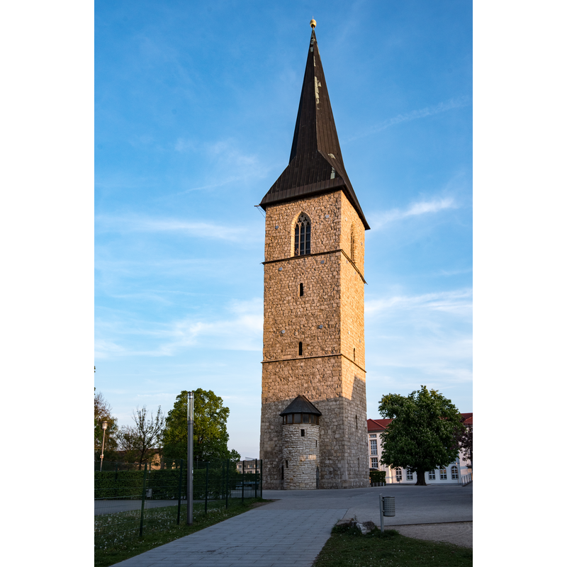 the tower is all that survived of St. Petrikirche in the WWII British bombings