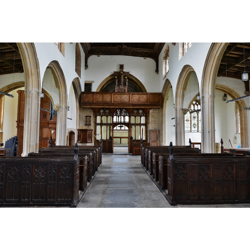 the font is partially visible at the far [east] end, right [south] side