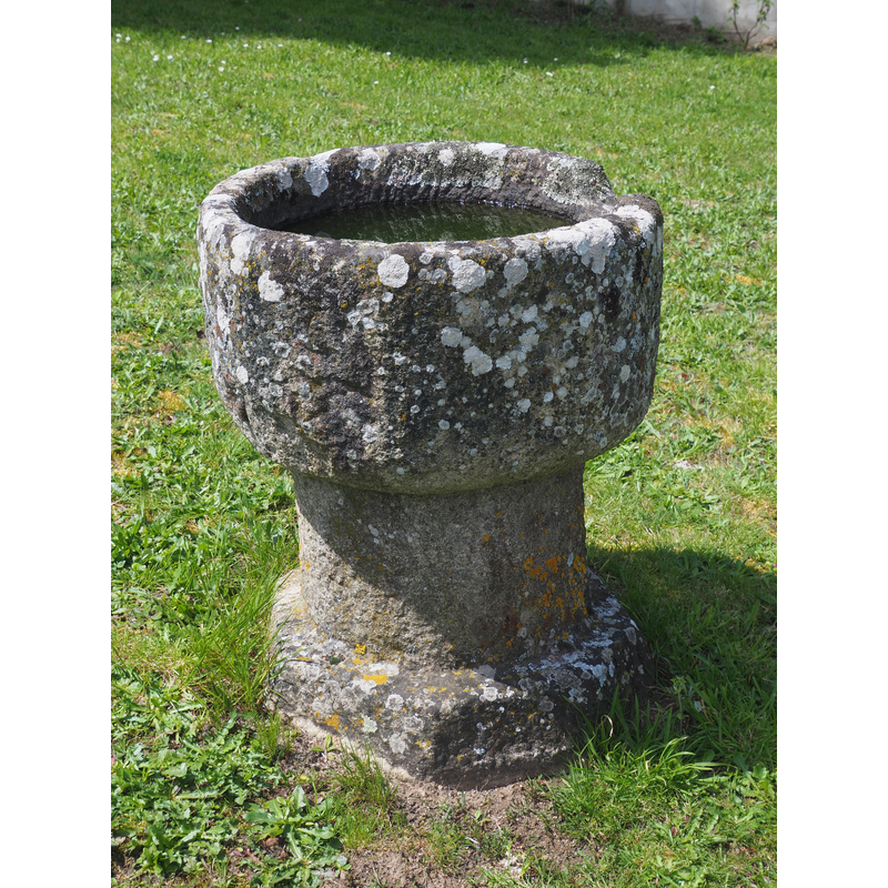 disused, in the churchyard/garden [cf. FontNotes]