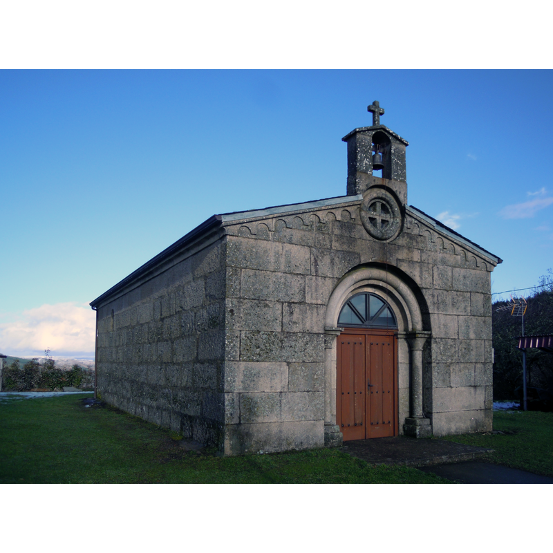 Source caption: "Capela de San Amaro nas Vendas da Barreira (Riós)."
