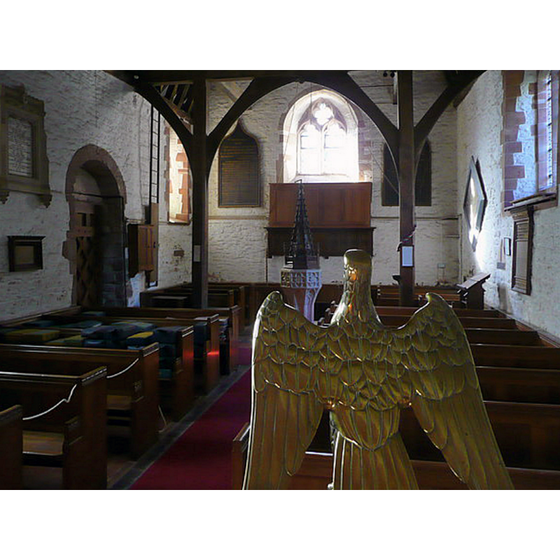 the font and cover partially visible at the far [west] end